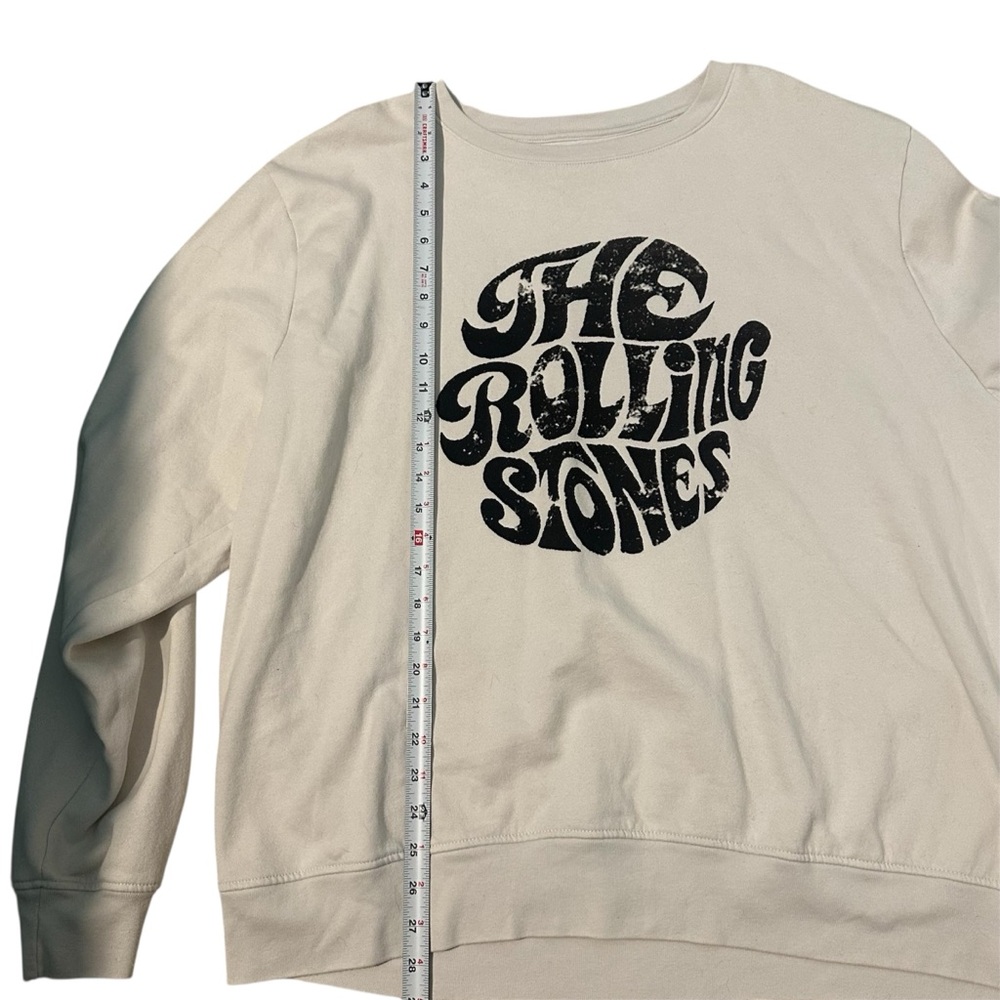 The Rolling Stones Crewneck Sweatshirt XL Black And White Circle Logo - Picture 3 of 5